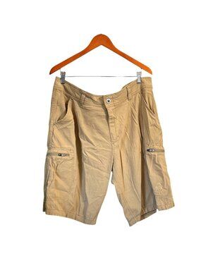 Gerry Cargo Shorts Mens Size 38 Tan Casual Cotton Blend